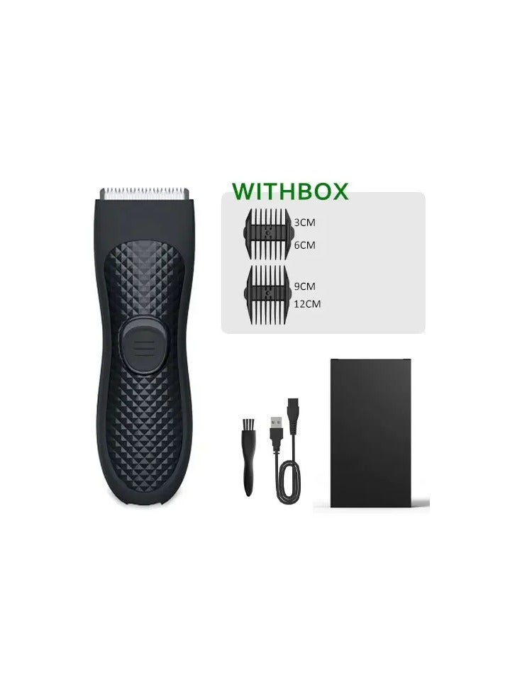 AROAQ Body Hair Trimmer for Men Electric Groin Hair Trimmer Rechargeable Ball Shaver Groomer Replaceable Ceramic Blade Head Waterproof - Image 2