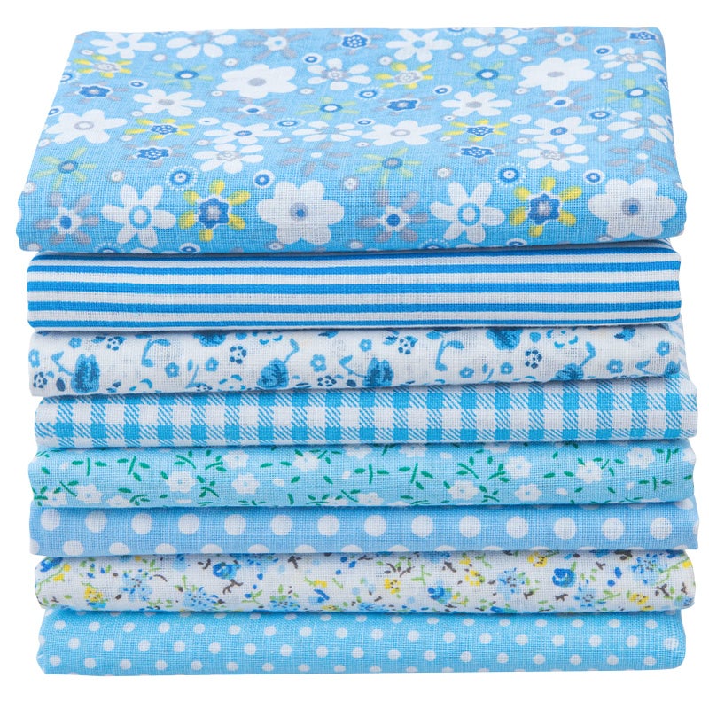 Aubliss 8pcs Fat Quarter Fabric Bundles 100 Cotton 20 x 20 Quilting Cotton Craft Fabric PreCut Squares Sheets for Patchwork Sewing Quilting Crafting - Image 3