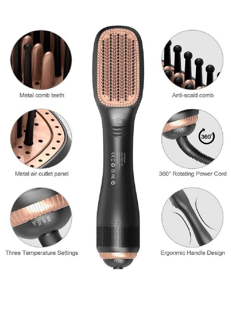 Rabos 2 In 1 Professional Hair Dryer Brush Negative Ion Blow Hair Straightening Hot Air Electric Comb - Image 4