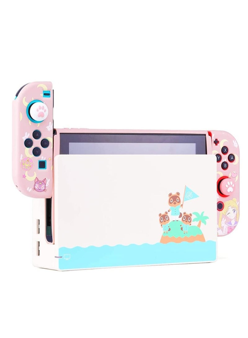 Excefore Switch Protective Cover,Cute Liquid Silicone Protective Case for Switch, Soft Slim Grip Cover Shell for Console and Joy Con, Scratch, Crack Resistant, Easy Install (Sailor Moon) - Image 2