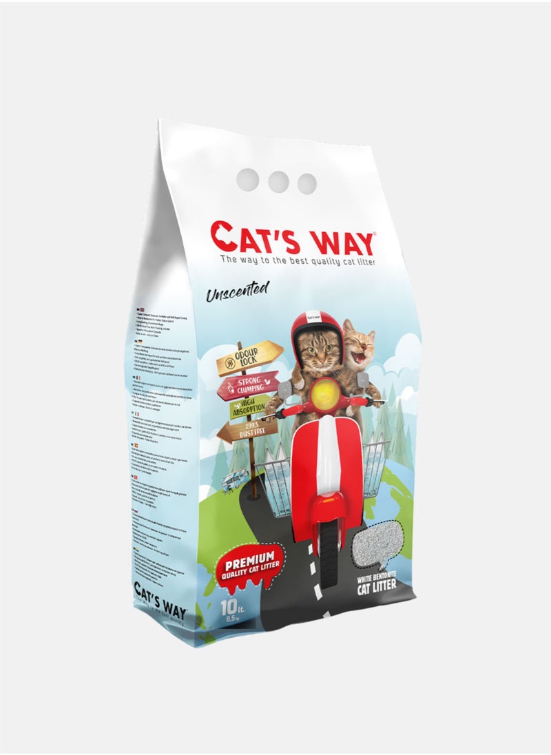 Cat's Way - Cat litter sand, 10 liters, 8.5 kg, unscented - Image 1