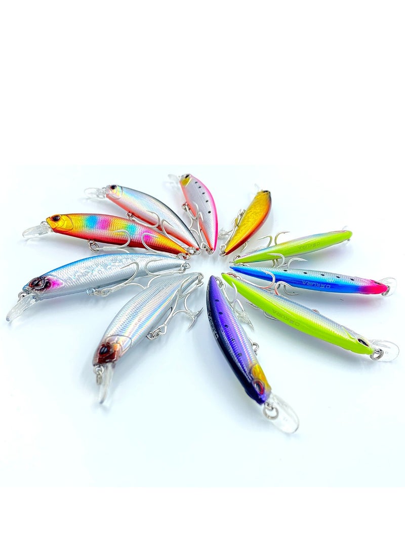oakura Brute Fishing Lure Bkk Triple Hook - 90Mm Length, 19G Weight, Vibrating Sinking Action, Low Air Resistance Design, 10 Mesmerizing Colors  - Image 2