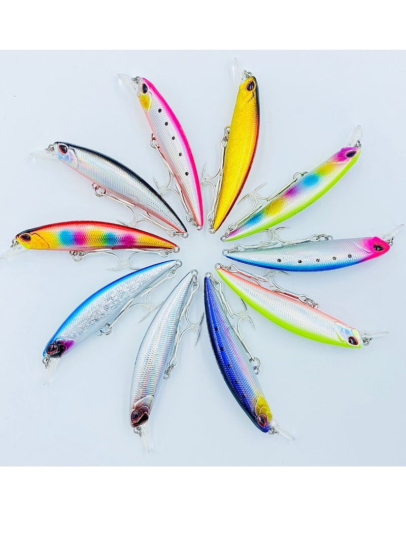 oakura Brute Fishing Lure Bkk Triple Hook - 90Mm Length, 19G Weight, Vibrating Sinking Action, Low Air Resistance Design, 10 Mesmerizing Colors  - Image 3