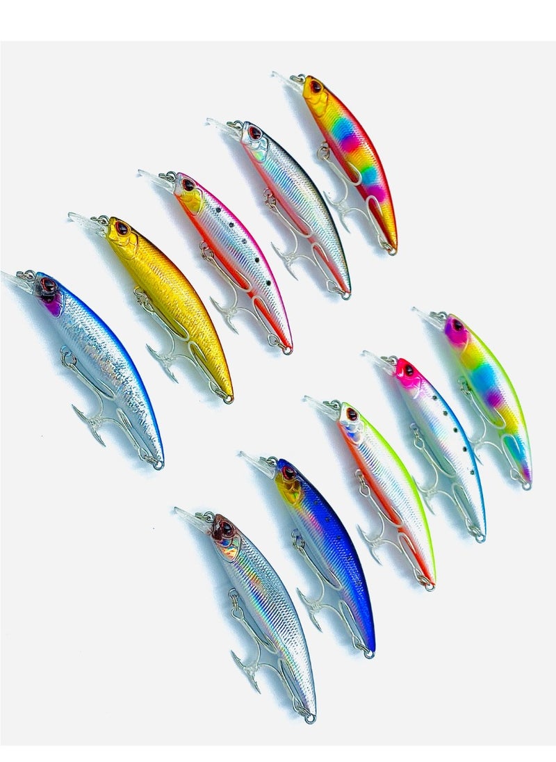 oakura Brute Fishing Lure Bkk Triple Hook - 90Mm Length, 19G Weight, Vibrating Sinking Action, Low Air Resistance Design, 10 Mesmerizing Colors  - Image 4