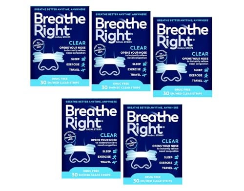 Breathe Right Nasal Strips Clear SmallMedium 30 Each Pack of 5