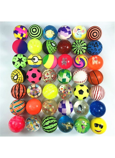 Giant 45 Elastic Rubber Balls, Kids Toy, Solid Bounce, Pack of 50 Medium mixed ball [color mixing * to 1 pack to shoot 100]]
