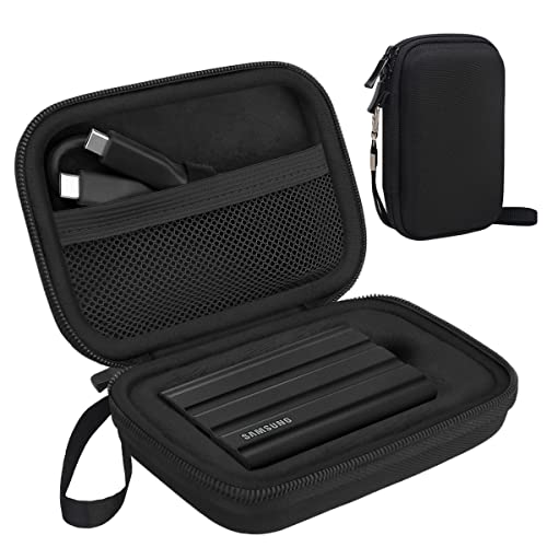 Lacdo Hard Carrying Case for Samsung T7 ShieldSamsung T7 Touch Portable Solid State Drives 500GB 1TB 2TB 4TB USB 32 External SSD Hard EVA Shockproof Storage Travel Bag BlackBlack - Image 1