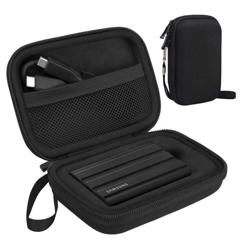 Lacdo Hard Carrying Case for Samsung T7 ShieldSamsung T7 Touch Portable Solid State Drives 500GB 1TB 2TB 4TB USB 32 External SSD Hard EVA Shockproof Storage Travel Bag BlackBlack - Image 2