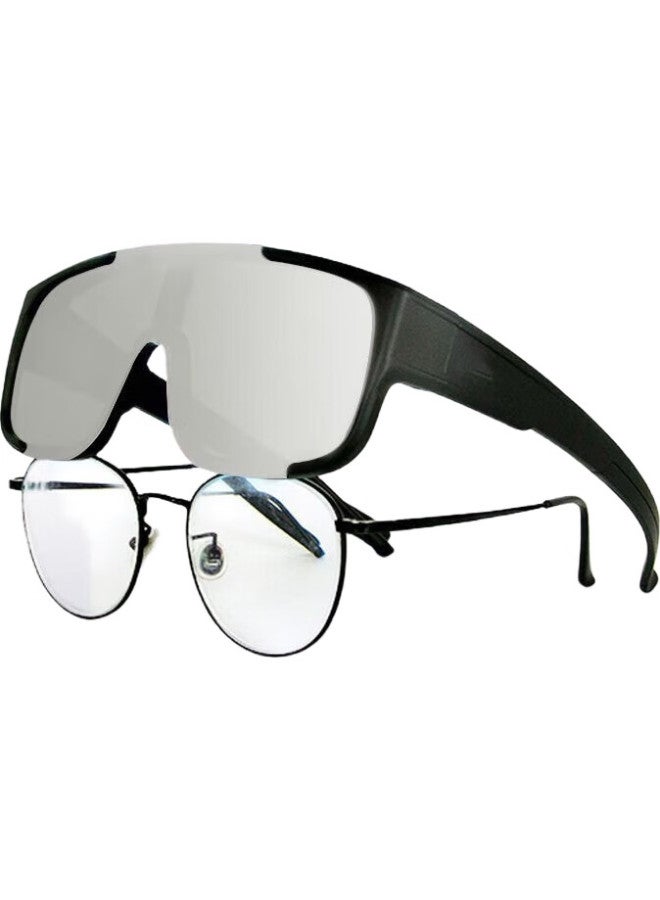 LOVECRAFT Cycling Goggles 1622 - Black Frame With Blue Lenses, Prescription Glasses Goggles, Outdoor Windproof Glasses, Protective Eyewear For Men And Women - Image 2