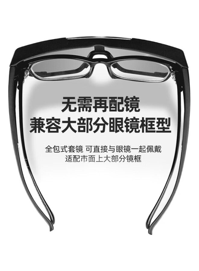 LOVECRAFT Cycling Goggles 1622 - Black Frame With Blue Lenses, Prescription Glasses Goggles, Outdoor Windproof Glasses, Protective Eyewear For Men And Women - Image 3