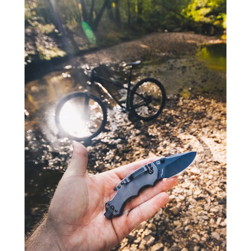 Kershaw سكين جيب متعدد الوظائف كيرشو شفل DIY (8720) ، شفرة فولاذية 8Cr13MoV بطول 2.4 بوصة مع طلاء أكسيد أسود ، سكين استخدام يومي بقوة الكربون ووظائف تقنية عالية ، 3.5 أونصة. - Image 4