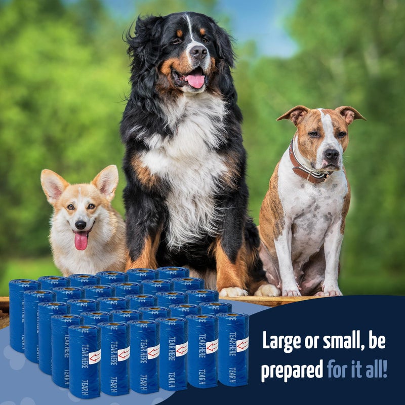 Reli. Biodegradable Dog Poop Bags Rolls (1200 Pack, 80 Rolls) | 9"x13" Poop Bags | Unscented, Leak Proof Oxobiodegradable Pet Waste Clean Up | Blue Eco-Friendly | 2 Leash Clip Holders Included - Image 5