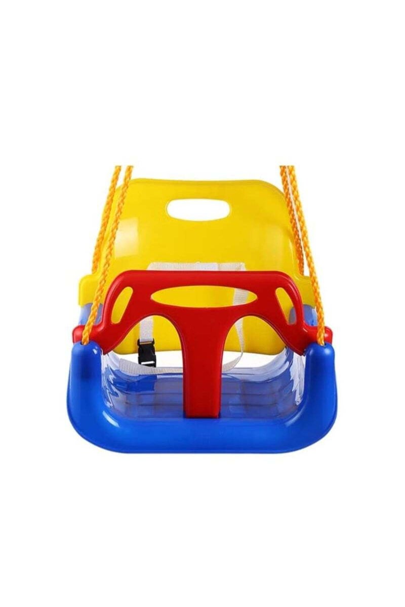 HSM Hanging Swing Chair for Kids - Yellow and Blue - Image 4