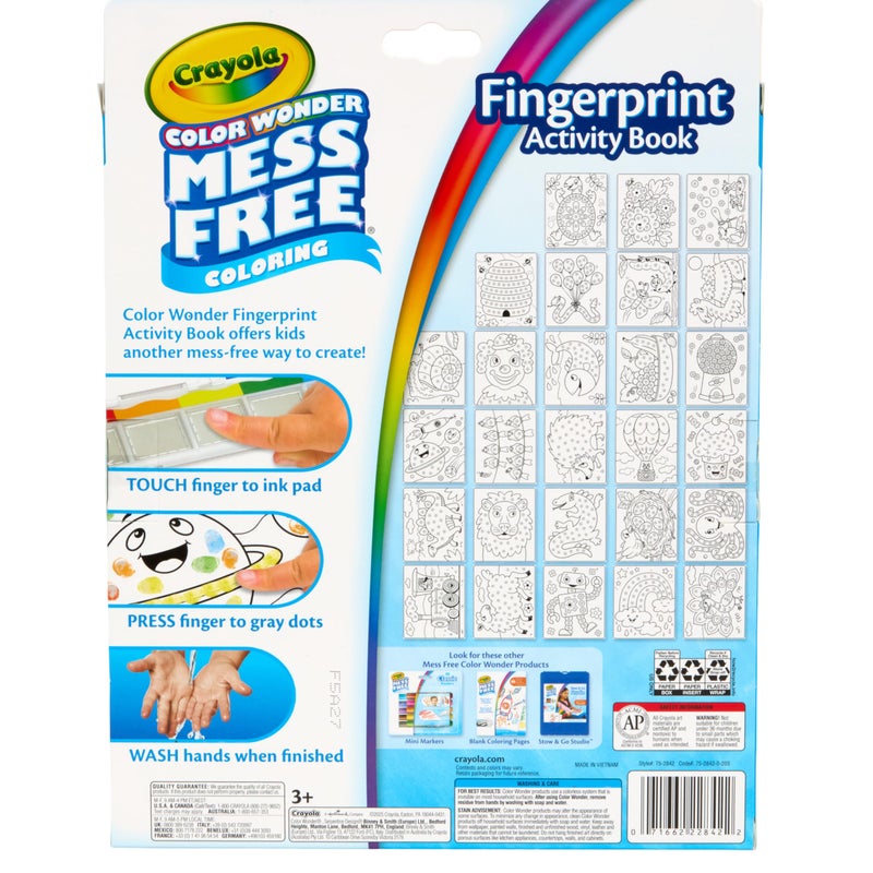 Crayola Color Wonder Mess Free Fingerprint Ink Painting Activity Set, Toddler Finger Painting Alternative, Stocking Stuffers for Kids, Holiday Gifts - Image 2