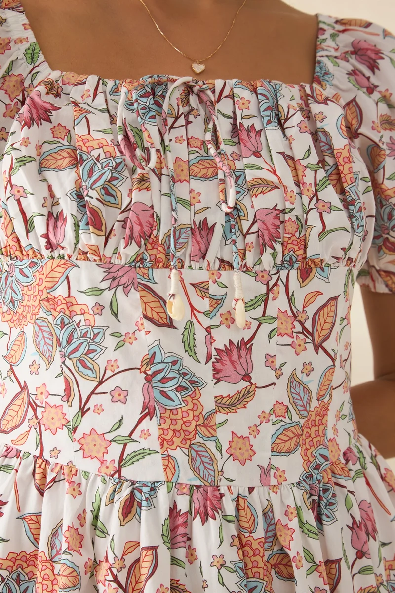 Virgio Floral Print Midi Dress