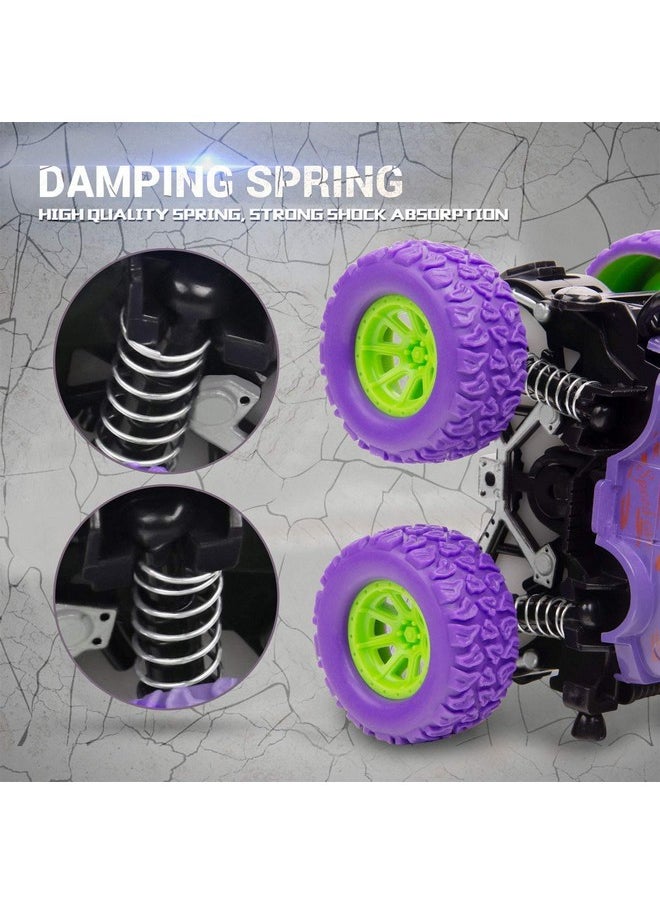 Supreme Deals - Supreme Deals Supreme 4Pc 4Wd Mini Monster Trucks Friction Powered Cars For Kids Big Rubber Tires Baby Boys Super Cars Blaze Truck Children Gift Toys(Set Of 4) - Image 1