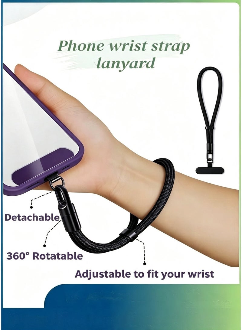 Adjustable Phone Wrist Strap Lanyard, Detachable Nylon Mobile Phone Charm Strap with 360° Rotation Tether Tab, Anti-Lost Phone Accessories Gift for Women & Men - Image 5