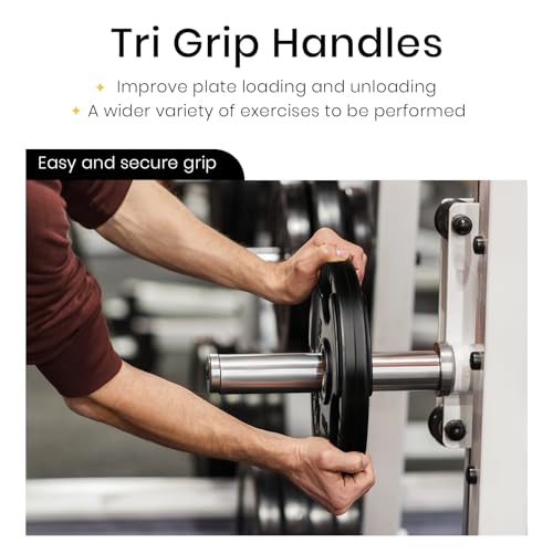LIONSCOOL 2-Inch Rubber Coated Olympic Grip Plate in Pairs or Single for Strength Training, Weightlifting and Bodybuilding, 2.5-45LBS, One Year Warranty (5LB PAIR) - Image 4