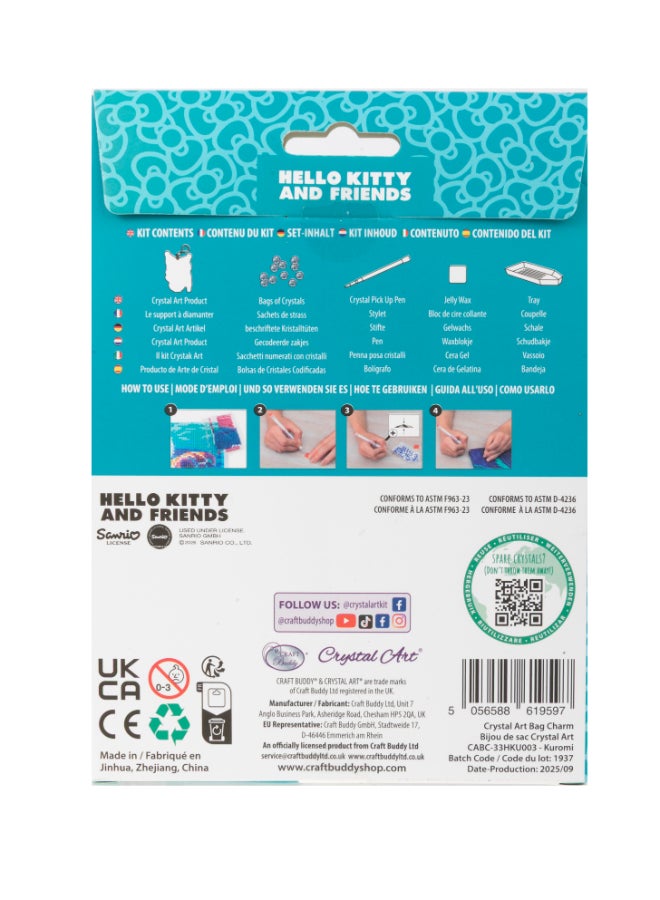Craft Buddy كروومي، سحر حقيبة كريستال آرت - Image 2