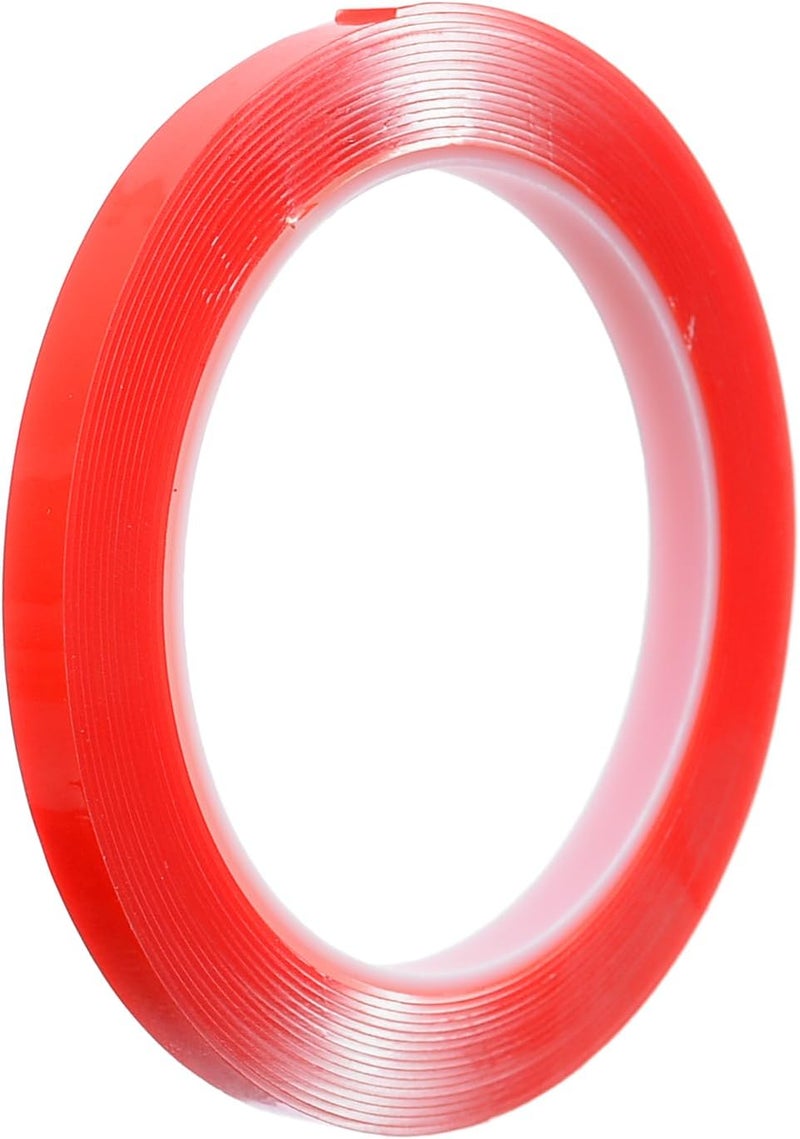 Double Face Adhesive Tape, 1 cm Size, Red