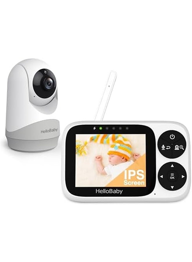 Hellobaby Baby Monitor with Camera & Audio, 3.2" IPS Color Display, 2.4GHz Digital Wireless Video Monitor, HD Night Vision, 1000ft Range, 8 Languages, Battery Power, No WiFi - Image 1