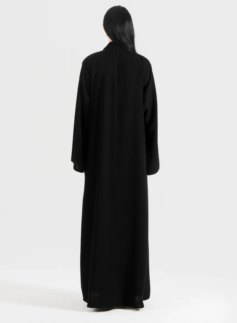 Rosette Abaya Black Flora Jacket