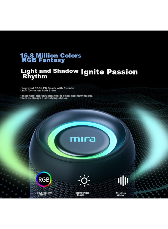 MIFA A90 Wireless Bluetooth Speaker, High-power Subwoofer, Mini Portable, Card-insertable, For Square Dancing, Car-mounted, Outdoor Camping, Small Speaker, High-quality Sound, Large Volume Player - Image 2