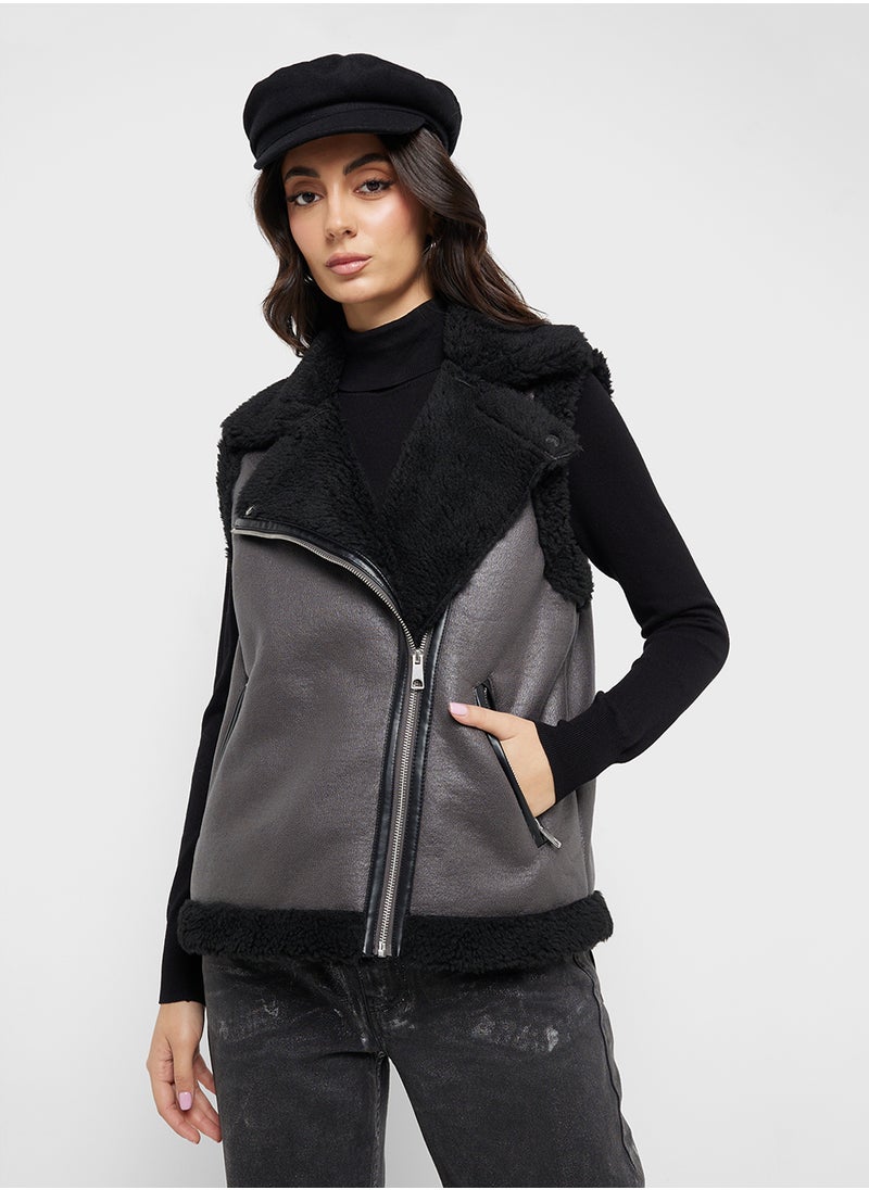 VERO MODA Zip Detailed Waistcoat  - Image 1