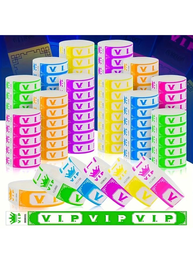 50 Pcs Green Neon Glow VIP Bracelets Waterproof Lightweight Party Supplies - Image 2