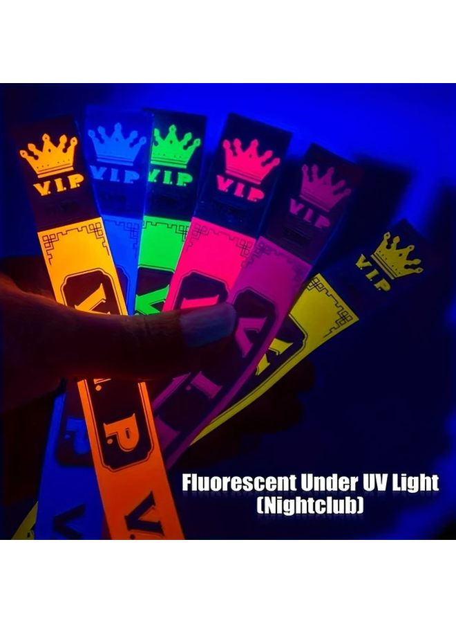 50 Pcs Green Neon Glow VIP Bracelets Waterproof Lightweight Party Supplies - Image 3