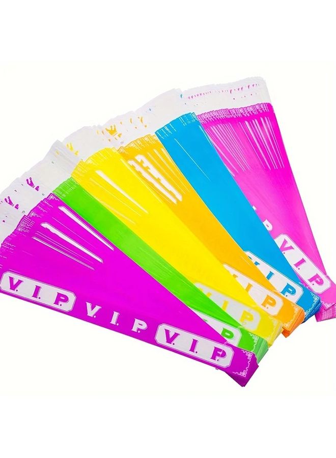 50 Pcs Green Neon Glow VIP Bracelets Waterproof Lightweight Party Supplies - Image 5