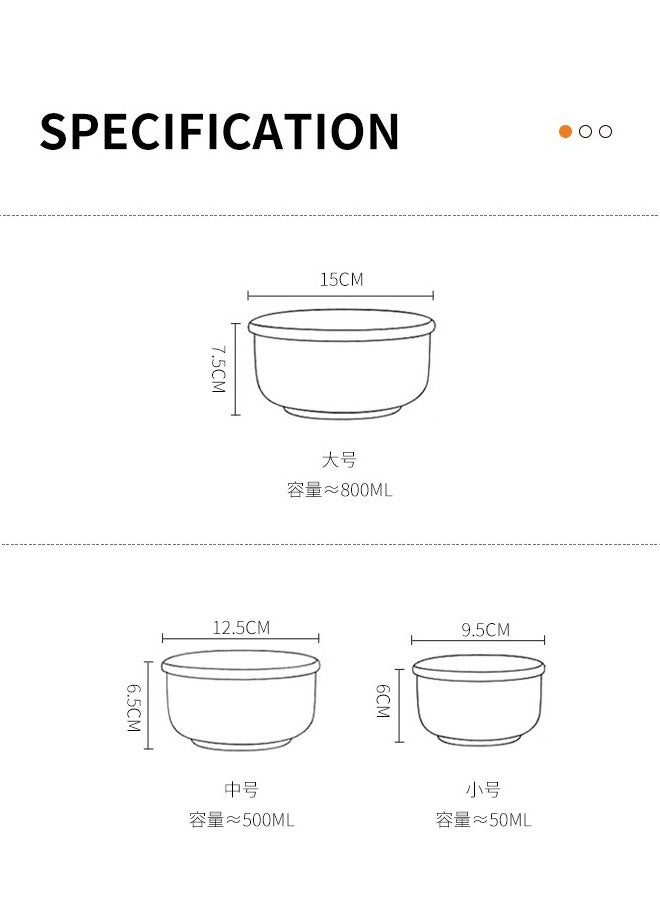 3PCS/Set New Bone China Lunch Box Ceramic Fresh-Keeping Bowl With Lid For Microwave Oven Sealed Bowl Food Storage Bowl  - Image 5