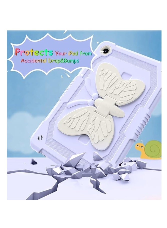 Ambison Samsung Galaxy Tab A9 Plus Case 11 inch 2023 for Kids Girls,with 9H Glass Screen Protector,Sturdy Shockproof Cute Case for Galaxy Tab A9+ with Butterfly Stand,Shoulder Strap-Multicolor - Image 2