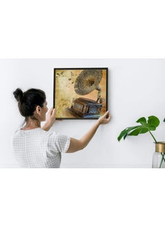 Paper Plane Design PAPER PLANE DESIGN Luxury Wall Art Floating Frame Canvas Painting Size (18 x 18 inch) (Frame - C) ,multicolor  - Image 4