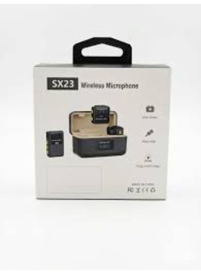 دريم زون Dreamzon SX23 Wireless Lavalier Microphone With Charging Case 8 H