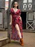 جلو باص purple and red floral