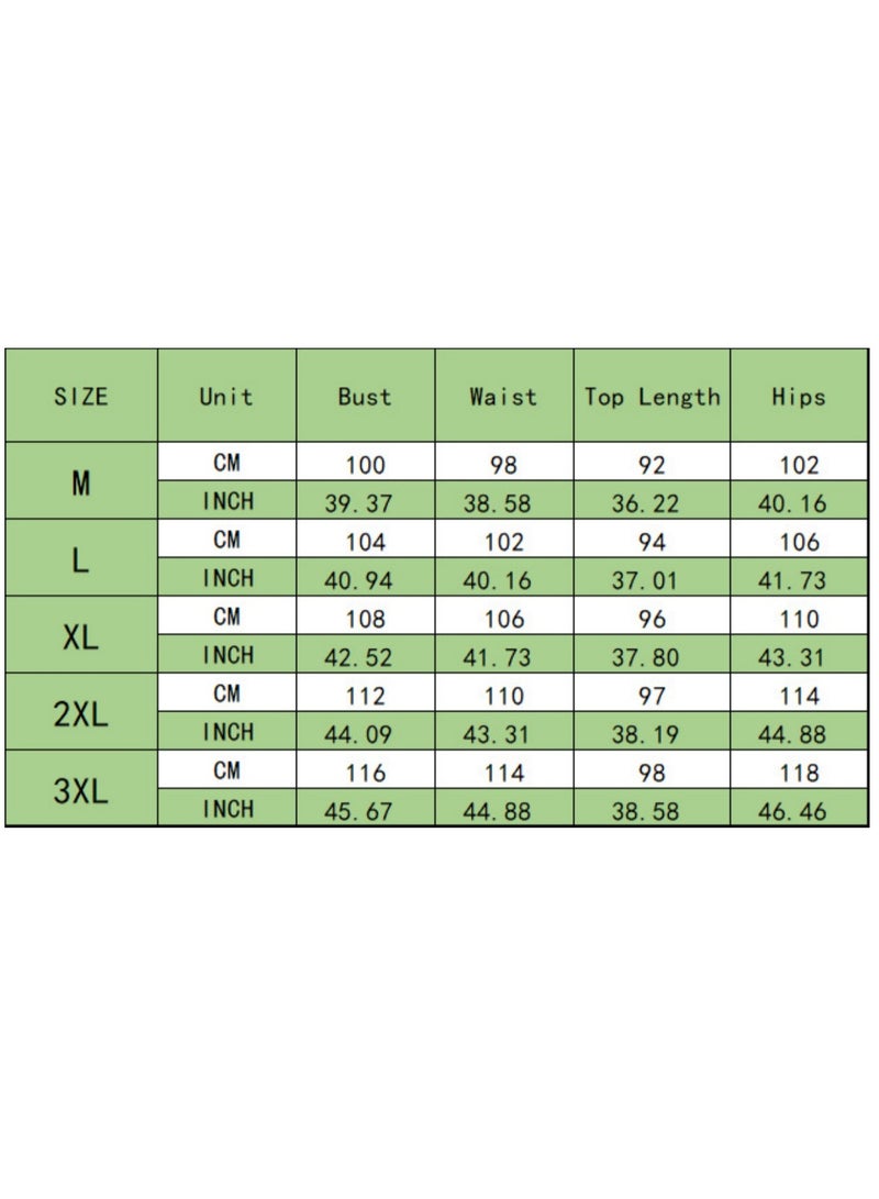 Loquat 3 Piece Digital Swimsuit Conservative Loose Zipper Southeast Asian Swimsuit Green - Image 2