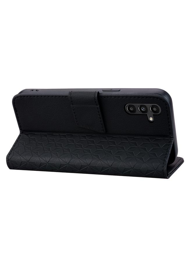 S-TOP Case For Samsung Galaxy A13 Diamond Buckle Leather Phone Case with Lanyard - Image 5