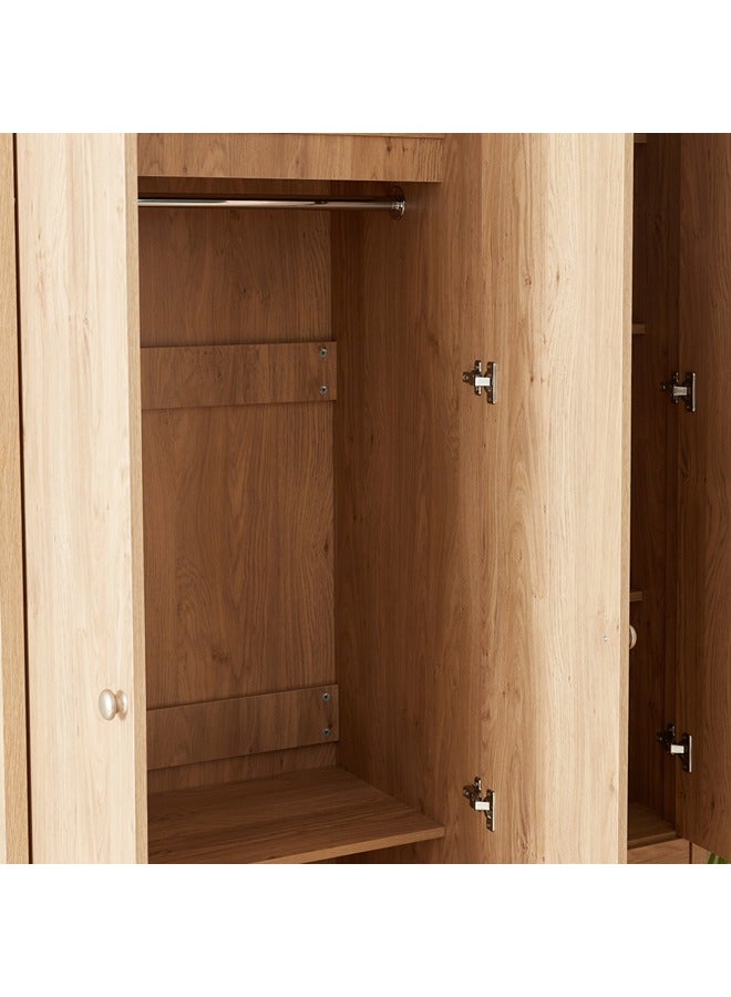 هوم بوكس خزانة ملابس 3 أبواب بمرآة و3 أدراج من نورديكا - Image 5