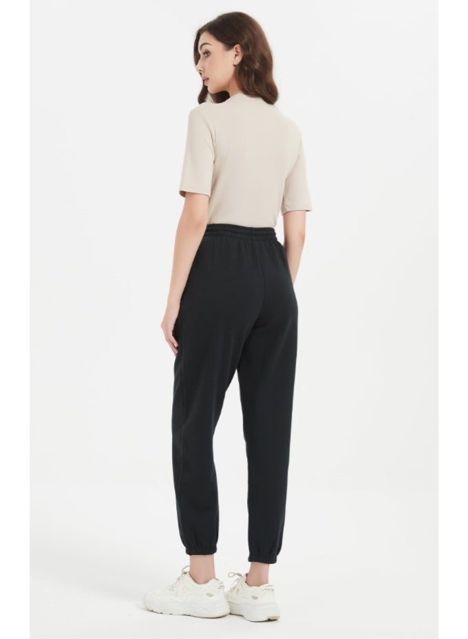 Men's Tapered Joggers Pants - Elastic Waist & Cuffed Ankle Trousers, Grey & Black Casual Athletic Track Pants for Gym, Outdoor, Casual Attire - Spring/Fall Season - Image 3