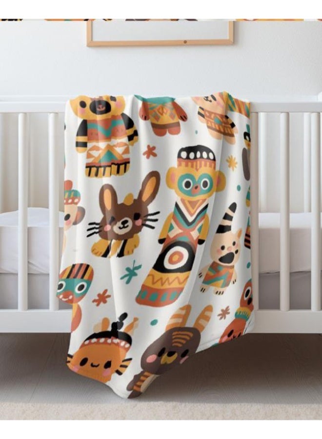 general Baby and children's cartoon flannel thin blanket (warm and comfortable, suitable for sleep, game use) 70cm*100cm - Image 4