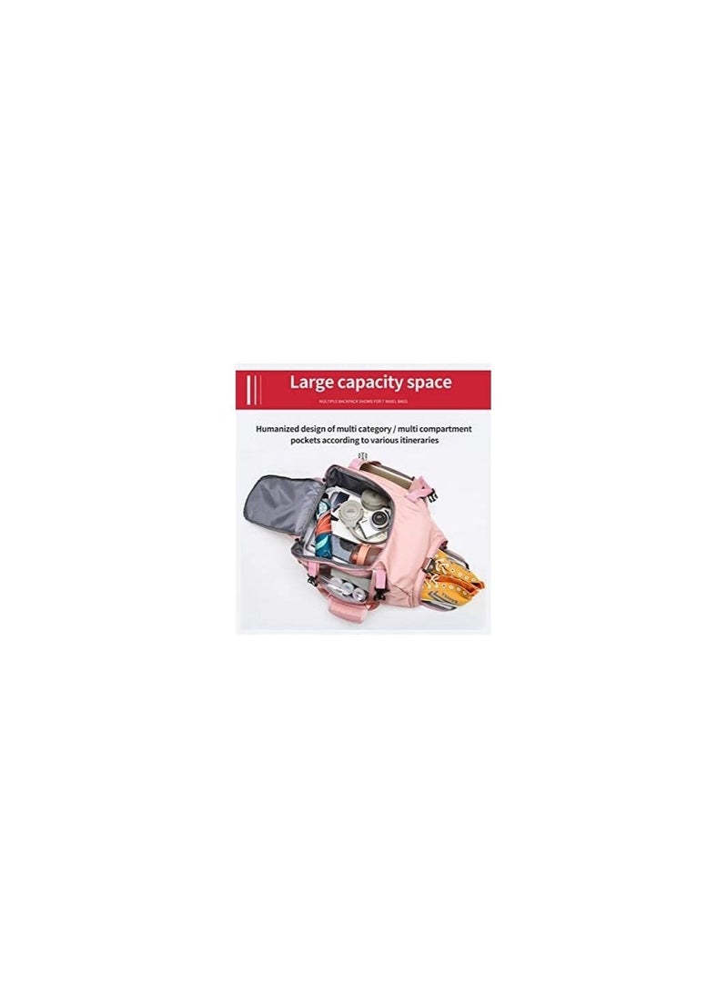 Waterproof Gym Bag with Shoe Compartment - Pink - Image 3
