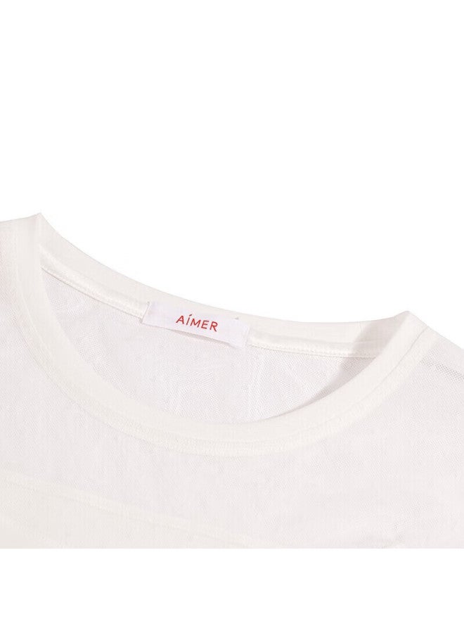 Aimer Women's Summer Modal Short-sleeve Vest Top Am725612 White 165 - Image 1