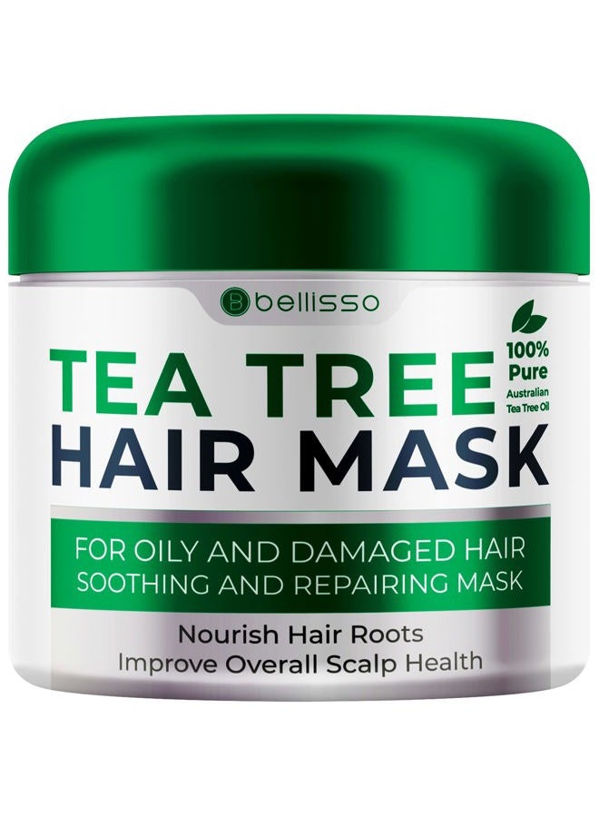 BELLISSO (Teatree) - Tea Tree Mask - Products for Dry Damaged Hair, Deep Conditioner Treatment - Intense Hydration Care and Protein Moisture Repair for Women - Image 1