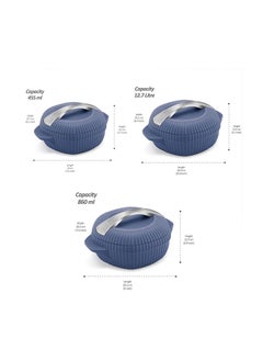 Milton 3-Piece Food Storage Containers – Stainless Steel Interior – (1000ml, 1500ml, 2500ml)  - Image 2