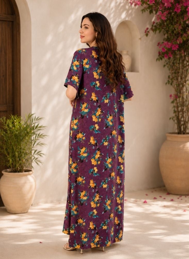 Comfort Floral Jalabiya For Women - Image 3