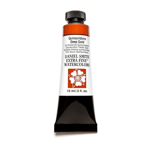 Daniel Smith Extra Fine Watercolor Paint Tube (Quinacridone, Deep Gold, 15ml) - Image 1