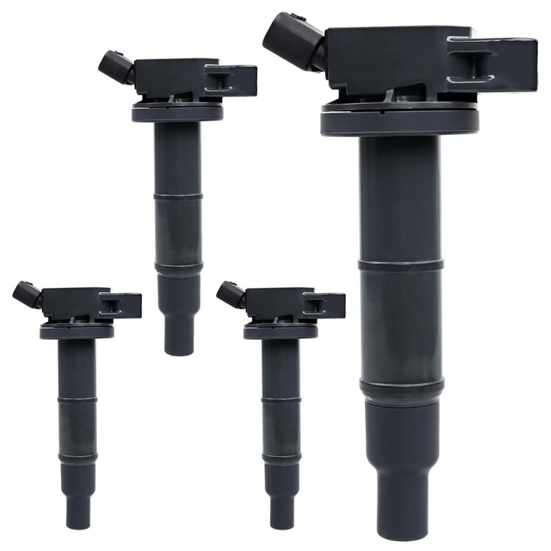 HQPASFY Ignition Coils UF333 Pack Set of 4 Compatible with Toyota Camry Highlander Rav4 Matrix Solara Lexus Pontiac Scion L4 20L 24L Replace IC463 GN10313 5C1299
