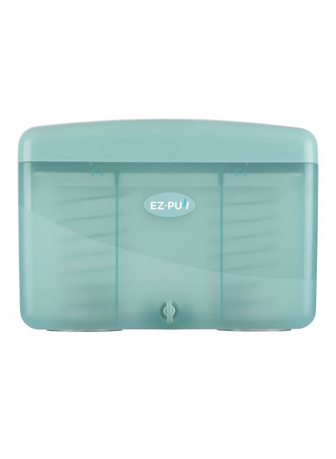 EZPULL EZ-PUll 4600T Countertop Slimfold Paper Dispenser, 9" x 3.5" x 6", Turquoise - Image 3