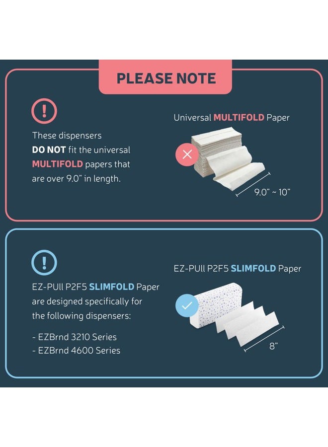 EZPULL EZ-PUll 4600T Countertop Slimfold Paper Dispenser, 9" x 3.5" x 6", Turquoise - Image 2